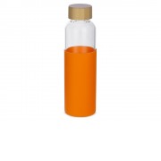 Бутылка для воды стеклянная Refine, в чехле, 550 мл, оранжевый