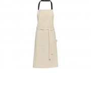 Nia фартук из переработанного хлопка плотностью 200 г/м² - сплошной черный