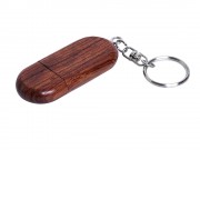 Флешка овальной формы, колпачок с магнитом, 8 Гб, коричневый