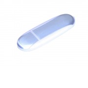 Флешка 3.0 промо овальной формы, 128 Гб, серебристый/прозрачный