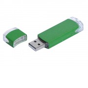 Флешка промо прямоугольной классической формы, 16 Гб, зеленый