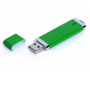 USB-флешка промо на 32 Гб прямоугольной классической формы, зеленый