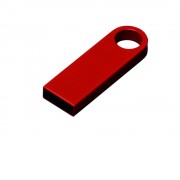 USB 2.0-флешка на 64 Гб с мини чипом и круглым отверстием, красный