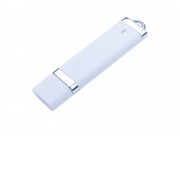 USB-флешка на 512 Mb с покрытием soft-touch Орландо, белый