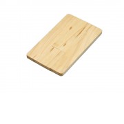 Флешка в виде деревянной карточки с выдвижным механизмом, 64 Гб, натуральный