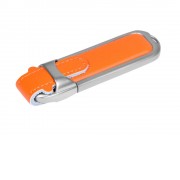 Флешка 3.0 с массивным классическим корпусом, 64 Гб, оранжевый/серебристый