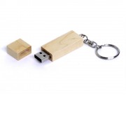 USB-флешка на 64 Гб прямоугольная форма, колпачек с магнитом, натуральный