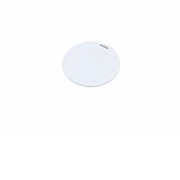 USB-флешка на 16 Гб в виде пластиковой карточки круглой формы, белый