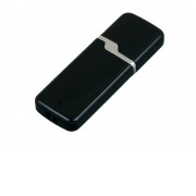 Флешка промо прямоугольной формы c оригинальным колпачком, 8 Гб, черный