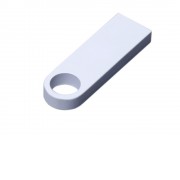 USB 2.0-флешка на 128 Гб с мини чипом и круглым отверстием, белый