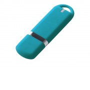 USB-флешка на 32 ГБ с покрытием soft-touch, голубой