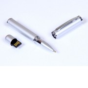 USB-флешка на 64 ГБ в виде ручки с мини чипом, серебро