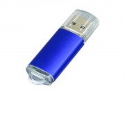 Флешка промо прямоугольной формы c прозрачным колпачком, 32 Гб, синий