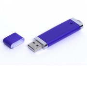 USB-флешка промо на 32 Гб прямоугольной классической формы, синий