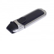 Флешка с массивным классическим корпусом, 32 Гб, черный/серебристый