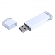 Флешка промо прямоугольной классической формы, 16 Гб, белый