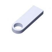 USB 2.0-флешка на 16 Гб с мини чипом и круглым отверстием, белый