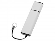Флеш-карта USB 2.0 16 Gb металлическая с колпачком Borgir, белый