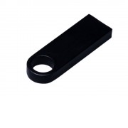 USB 2.0-флешка на 64 Гб с мини чипом и круглым отверстием, черный