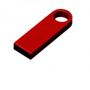 USB 2.0-флешка на 512 Мбайт с мини чипом и круглым отверстием, красный