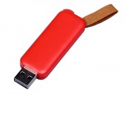 USB-флешка промо на 8 Гб прямоугольной формы, выдвижной механизм, красный