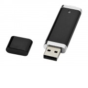 Флеш-карта Flat USB 2.0 на 4 Гб, черный