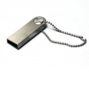 USB 2.0-флешка на 128 Гб с мини чипом и круглым отверстием, серебристый
