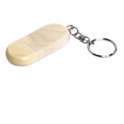 Флешка овальной формы, колпачок с магнитом, 4 Гб, натуральный