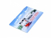 USB-флешка на 32 Гб в виде пластиковой карты с полностью выдвижным чипом, белый