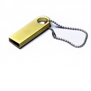 USB 2.0-флешка на 4 Гб с мини чипом и круглым отверстием, золотистый
