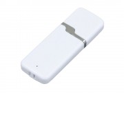 Флешка промо прямоугольной формы c оригинальным колпачком, 4 Гб, белый