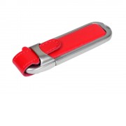 Флешка 3.0 с массивным классическим корпусом, 64 Гб, красный/серебристый