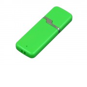 Флешка промо прямоугольной формы c оригинальным колпачком, 4 Гб, зеленый