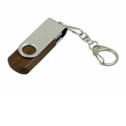 Флешка промо поворотный механизм, 32 Гб, коричневый