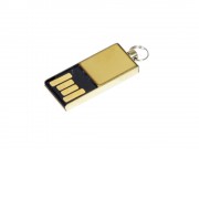 Флешка с мини чипом, минимальный размер корпуса, 8 Гб, золотистый
