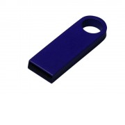 USB 2.0-флешка на 512 Мбайт с мини чипом и круглым отверстием, синий