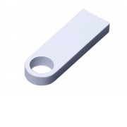 USB 2.0-флешка на 64 Гб с мини чипом и круглым отверстием, белый