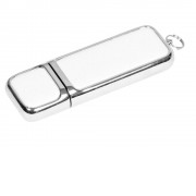 Флешка компактной формы, 4 Гб, белый/серебристый