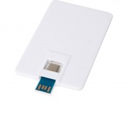 Duo Slim USB-накопитель емкостью 64ГБ и разъемами Type-C и USB-A 3.0, белый