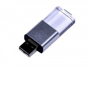 USB-флешка промо на 16 Гб прямоугольной формы, выдвижной механизм, черный