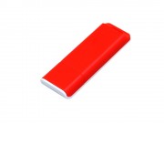 Флешка прямоугольной формы, оригинальный дизайн, двухцветный корпус, 64 Гб, красный/белый