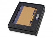 Подарочный набор Essentials с флешкой и блокнотом А5 с ручкой, синий