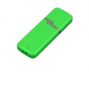 Флешка промо прямоугольной формы c оригинальным колпачком, 64 Гб, зеленый