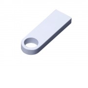 USB 2.0-флешка на 8 Гб с мини чипом и круглым отверстием, белый