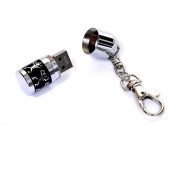 USB-флешка на 32 Гб в виде пули с танцующими человечками, серебро