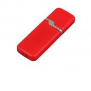 Флешка промо прямоугольной формы c оригинальным колпачком, 32 Гб, красный
