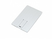 USB-флешка на 64 ГБ в виде металлической карты, с раскладным чипом, серебро