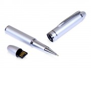 USB-флешка на 8 Гб в виде ручки с мини чипом, серебро