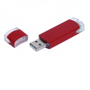 Флешка промо прямоугольной классической формы, 16 Гб, красный