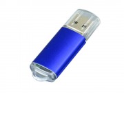 Флешка промо прямоугольной формы  c прозрачным колпачком, 8 Гб, синий